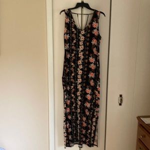 Black maxi dress with beautiful flowers